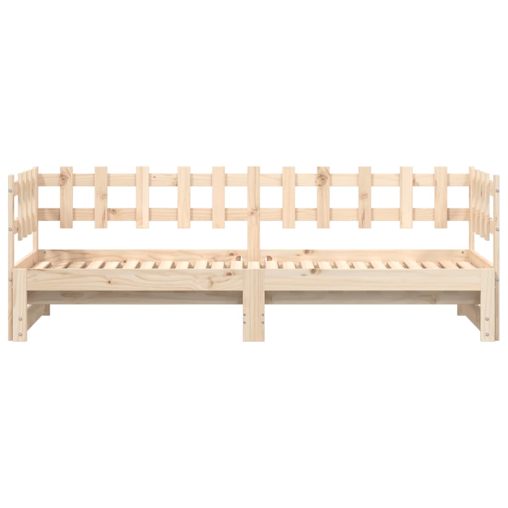 Pull-out Day Bed without Mattress  2x(90x190) cm Solid Wood