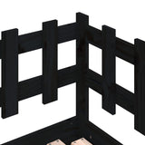 Pull-out Day Bed without Mattress Black 2x(90x190) cm Solid Wood