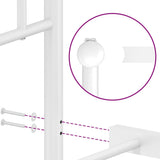Metal Bed Frame without Mattress with Headboard White 200x200cm