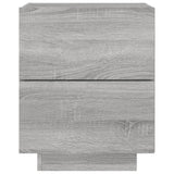 Bedside Cabinet with LED Lights Grey Sonoma Engineered Wood