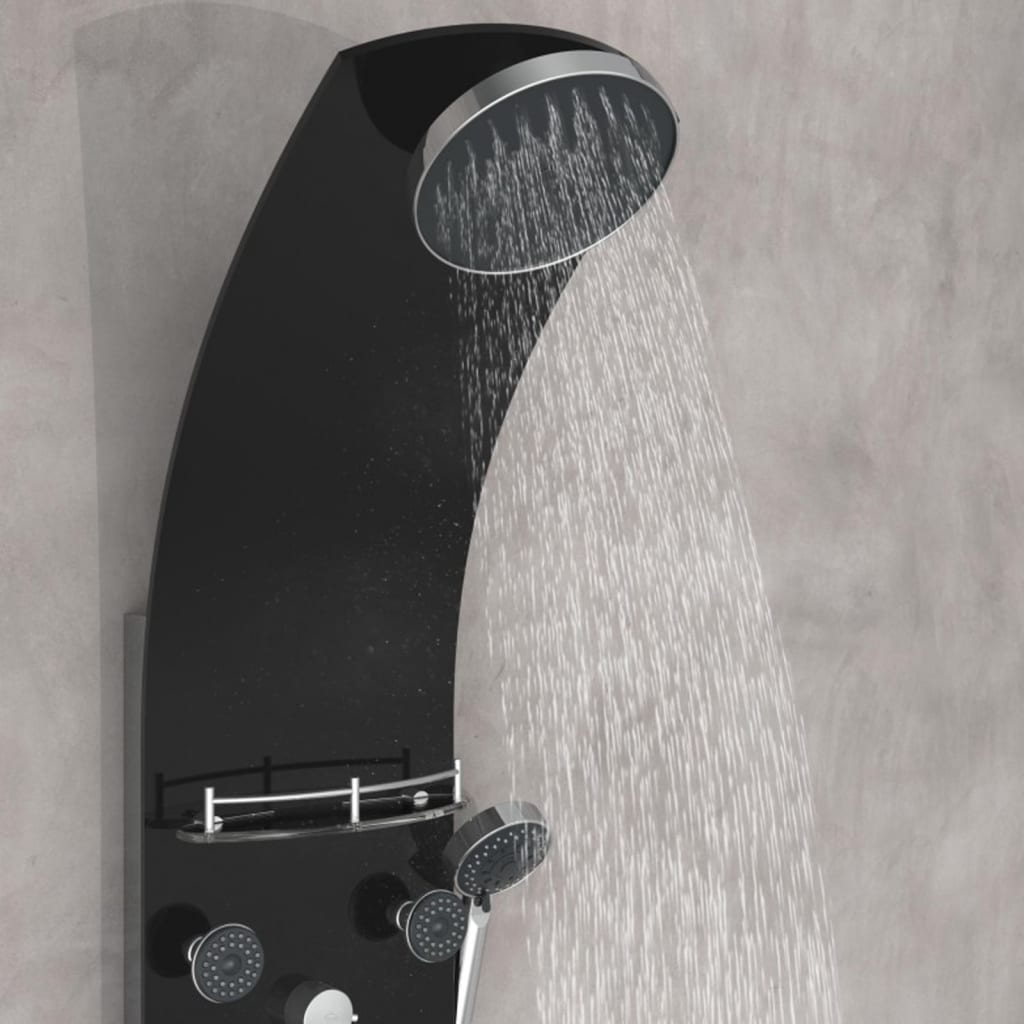 Shower Panel with Mixer KARIBIK Black
