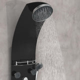 Shower Panel with Mixer KARIBIK Black