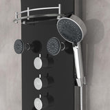 Shower Panel with Mixer KARIBIK Black