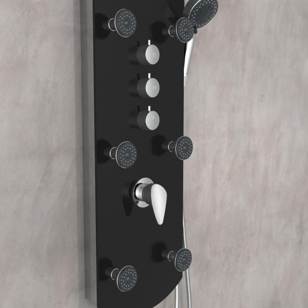 Shower Panel with Mixer KARIBIK Black
