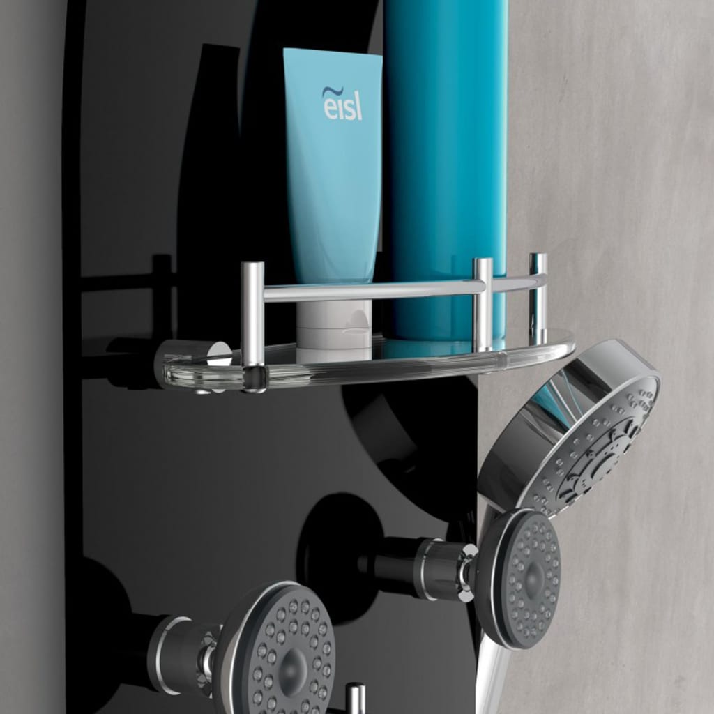 Shower Panel with Mixer KARIBIK Black