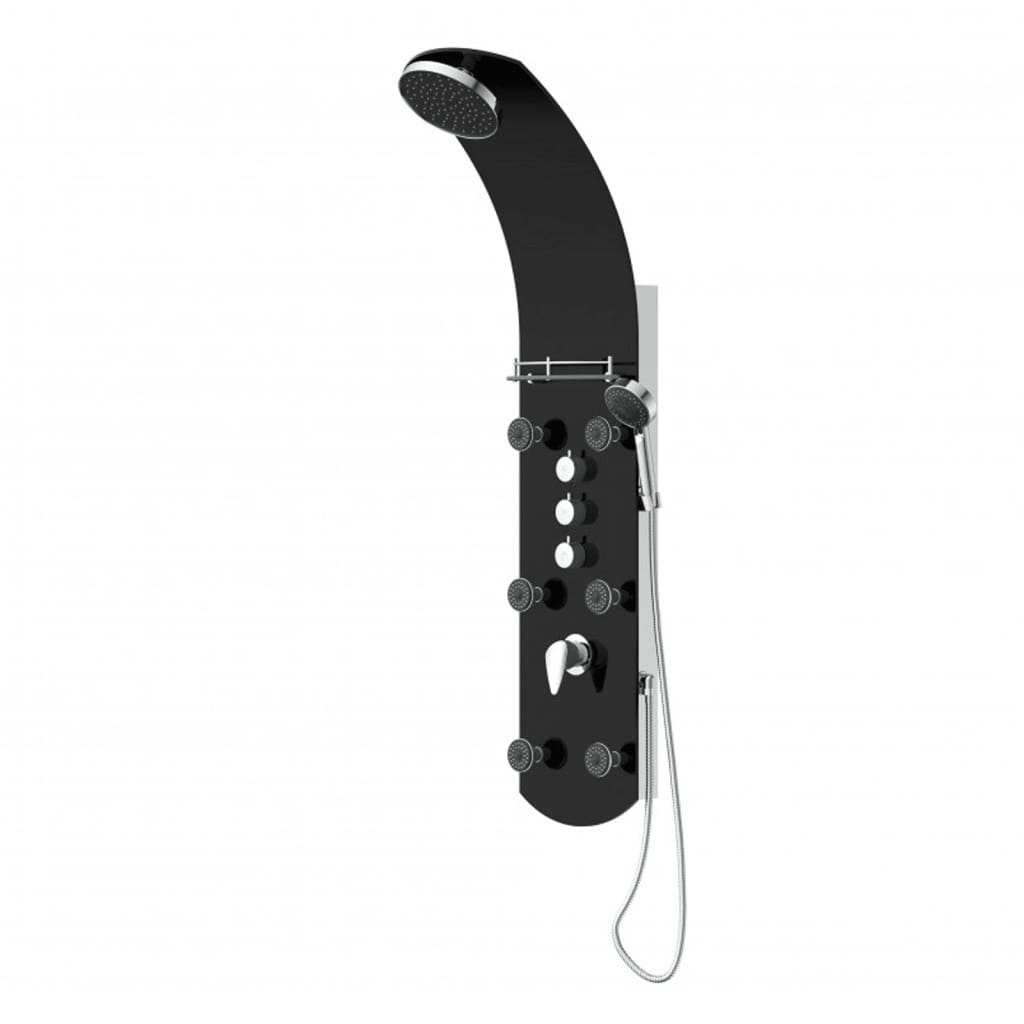 Shower Panel with Mixer KARIBIK Black